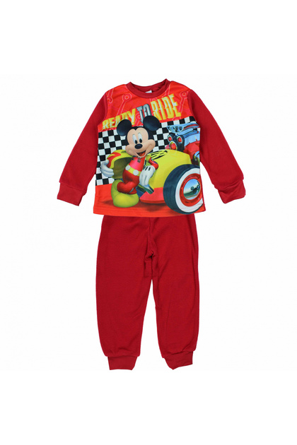 Pijamale lungi Mickey Mouse,model 52049671,Rosu, 128 cm, 8 ani