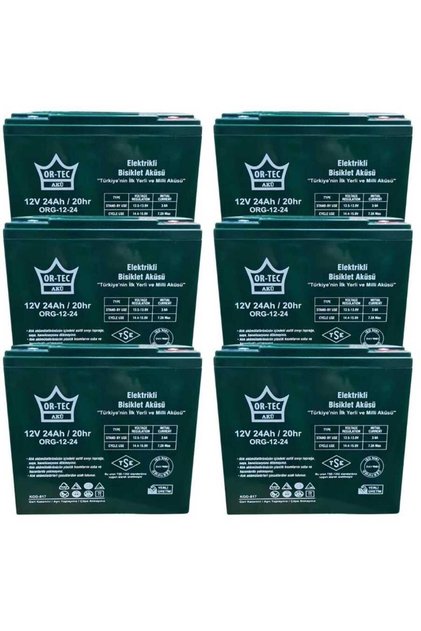12V 24AH Elektrikli Motosiklet Aküsü 6' lı Set