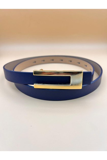 Basic Gold Women's Belt Trouser Belt Dress Belt Shirt Belt Pull Belt