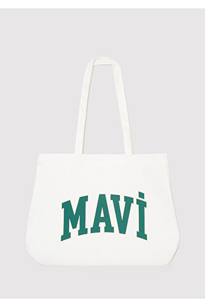 バッグ Mirei Mavi Logo Baskılı Beyaz Omuz Çantası 1912022-70057 - Fiyatı, Yorumları