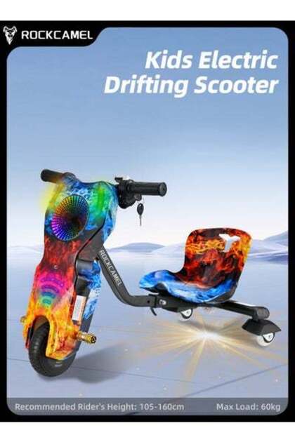 2024 Model Mini 36V High-Power 360°Children Electric Drifting Scooter-Adjustable with Tunnel flashi