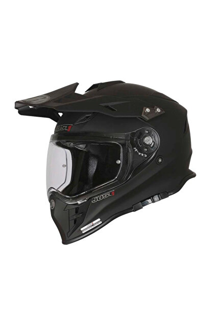 Just1 J34 Pro Outerspace Mat Siyah Güneş Vizörlü Cross Kask