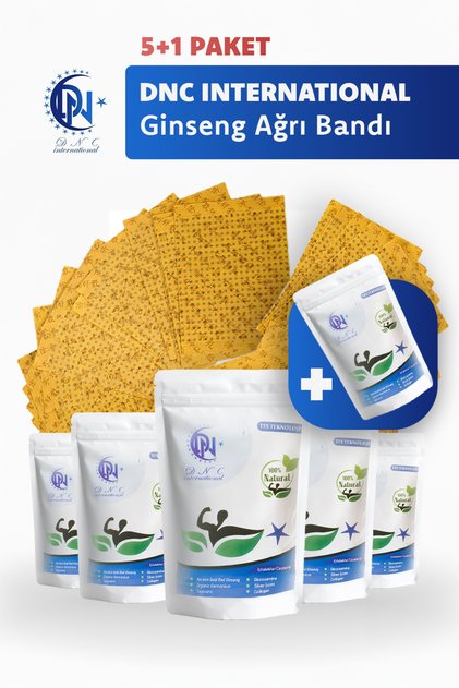 Ginseng Ağrı Bandı Hızlı,Etkili,Doğal | Eklemler için Rahatlatıcı Uzun Süreli Etki 5 1 Paket