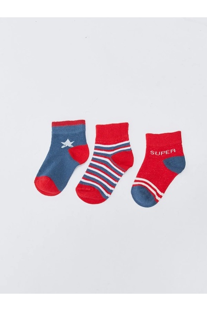 Baby Boy Basic Seamless 3-Piece Socks 0 Months - 36 Months