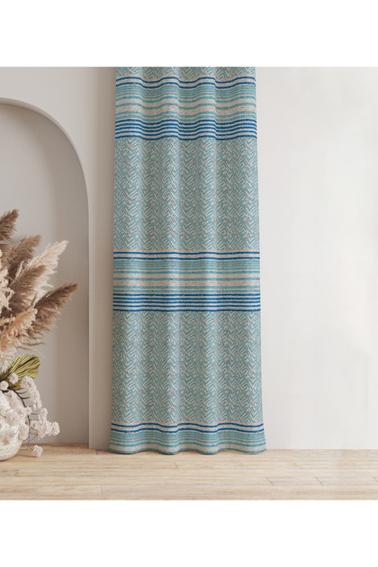 Modern Pattern Velvet Fabric, Printed Background Curtain – Single Wing – Cornice and Rustic Matching