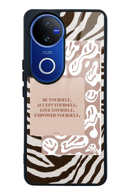 Vivo V50 Emoji Zebra Design Glossy Phone Case