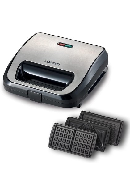 KENWOOD 3-in-1 Sandwich Maker, Waffle Maker & Grill with 3 Sets of Non Stick Multifunctional Plates