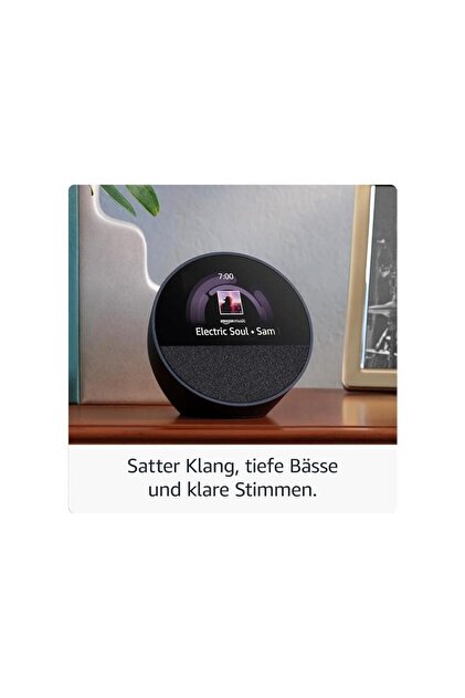 Amazon Echo Spot Alarmlı Saat Akıllı Asistan Hoporlör Siyah