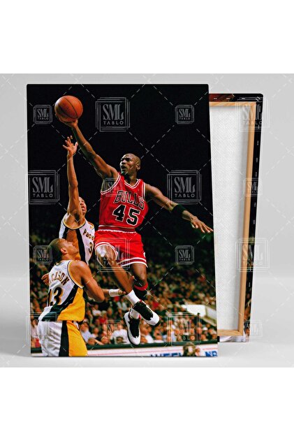 SML TABLO Michael Jordan Art Chicago Bulls Basketbol Kırmızı Forma