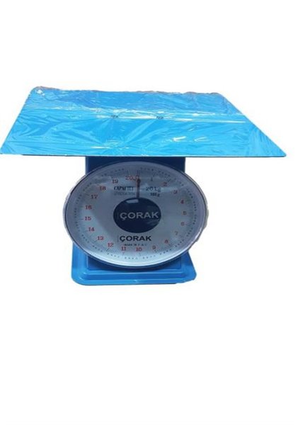 Mekanik İbreli Terazi 20 kg Kapasiteli Mavi Düz Saç