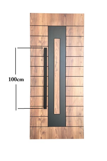 Çelik Kapı Çekme Tutma Kolu Dikdörtgen Model Renk Siyah 100cm