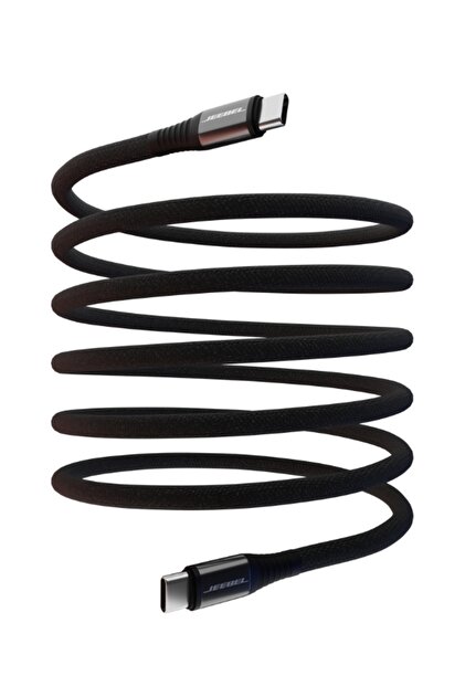 كابل شحن مغناطيسي USB-C إلى USB-C بقوة ٢٤٠ واط، بطول ٢ متر | شحن سريع ونقل بيانات | أسود