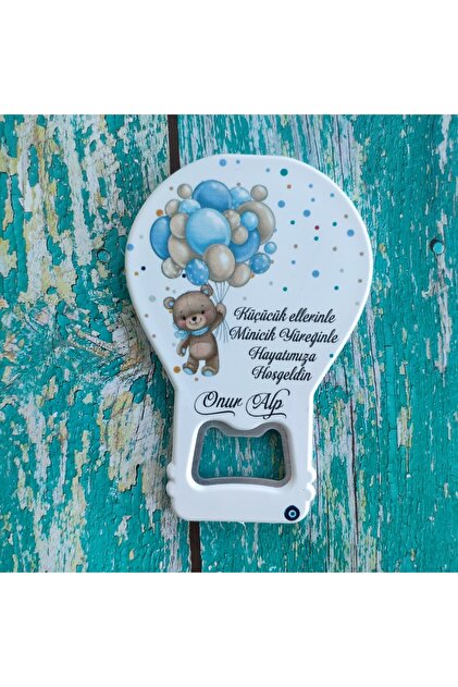 Hoşgeldin Bebek Balon Magnet Açacak 25 Adet Mavi Ayıcık