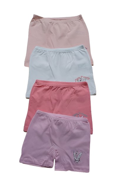 Girl's Printed Boxer 4-Pack 7514
