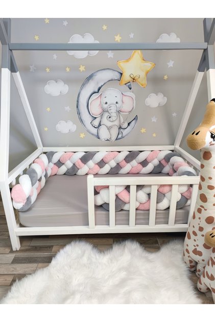 New Generation Plush Fabric 440 cm 4-Piece Knitted Protection Model (for 90X130 Cradle)