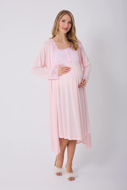 Maternity Nightgown Dressing Gown Maternity Set