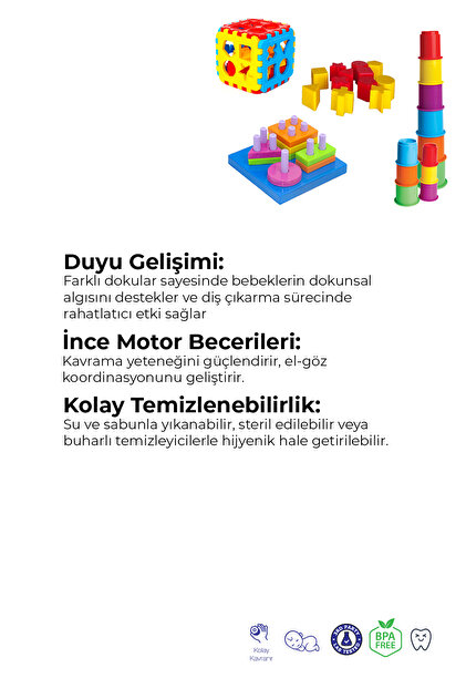 Kiki , Bebeğimin Ilk Oyuncakları, 3 Lü Set, Bultak, Kule Oyunu