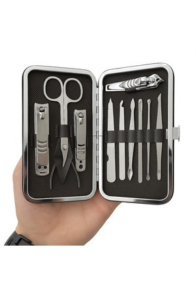 VEZZA HOME 12 Parça Çanta Tipi Profesyonel Manikür Pedikür Tırnak