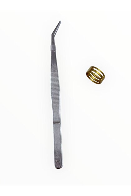 Tweezers and Ring Opening Ring 2 Li Jewelry Making Tool Utensil Supplies