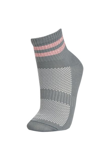 DeFacto Kadın 3'lü Pamuklu Uzun Çorap - 3