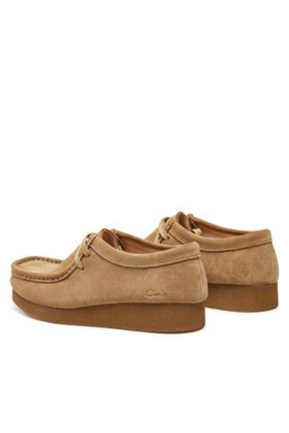 Ghete de damă bej CLARKS-WALLABEEEVOSH DARK SAND SUEDE 261747474