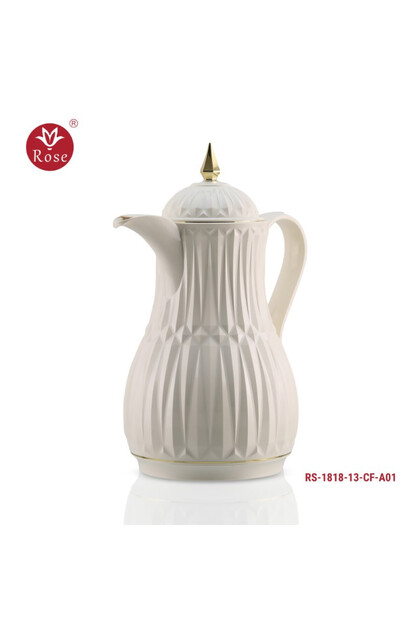 Rs-1818-ترمس لتر ونصف شاي ابيض روز (1300) مل