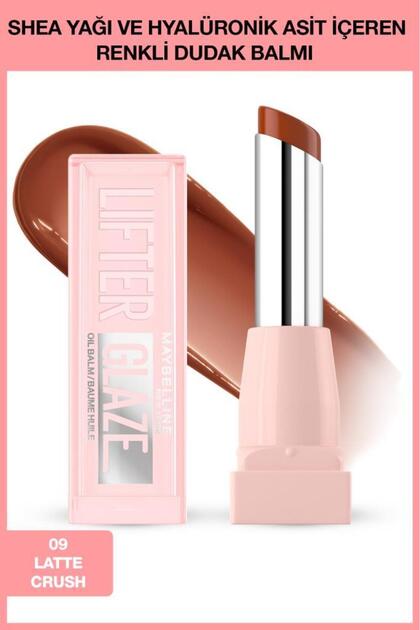 Lifter Glaze Shea Yağı ve Hyalüronik Asit içeren Renkli Dudak Balmı - 09 Latte Crush