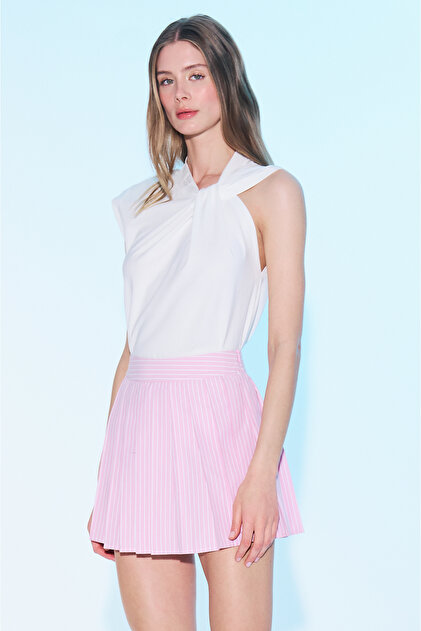 Ss6013 Pleated Mini Skirt