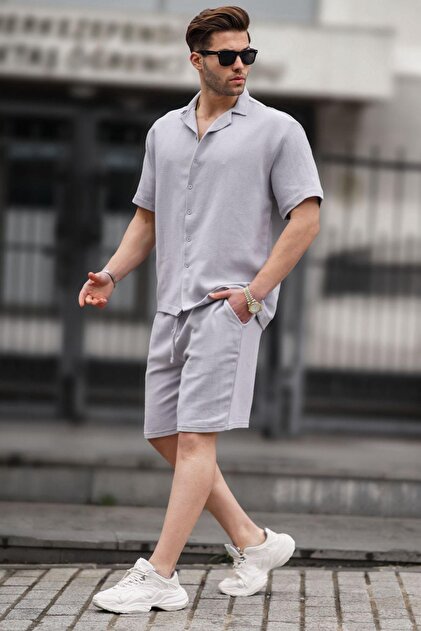 Madmext Gray Basic Men's Shorts Set 5940- Trendyol - Main Image