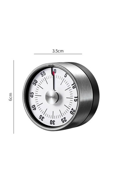 White 1pc Visual Timer Mechanical Countdown Timers Kitchen Classroom Baking Clock For Teaching Meeti