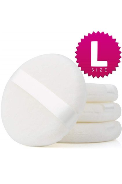 3PCS 3pcs Professional Round Shape Facial Face Body Powder Foundation Puff Portable Soft Cosmetic Pu