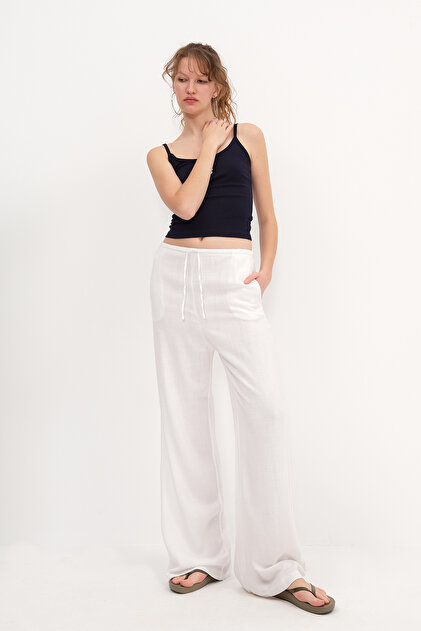 Addax Belden İp Bağlamalı Wide Leg Pantolon PN16649 - Fiyatı