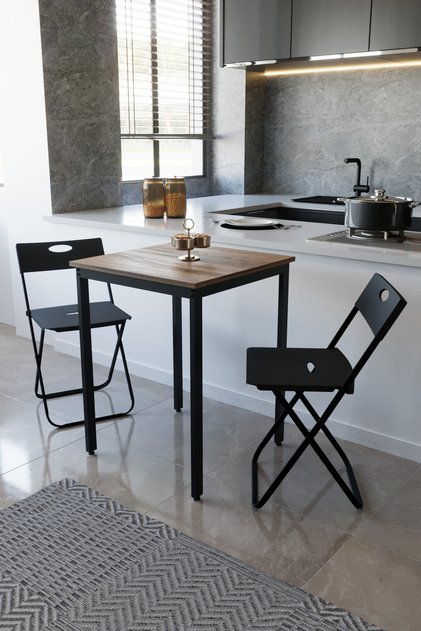Balkon Bahçe Mutfak 3' lü Bistro Set Masa Sandalye Takımı