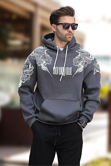 Madmext Siyah Kanguru Cep Kapüşonlu Sweatshirt 4729 - Fiyatı