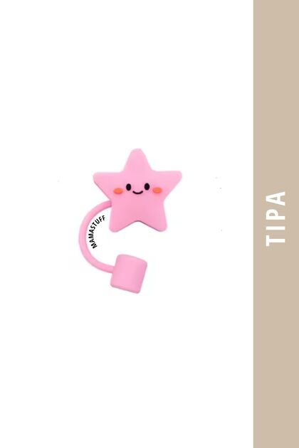 Silicone Stopper - Pink Star