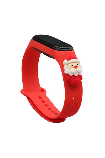 Curea Xiaomi Mi Band 6 - Mi Band 5 Sarbatori de Crăciun Mos Craciun Rosu