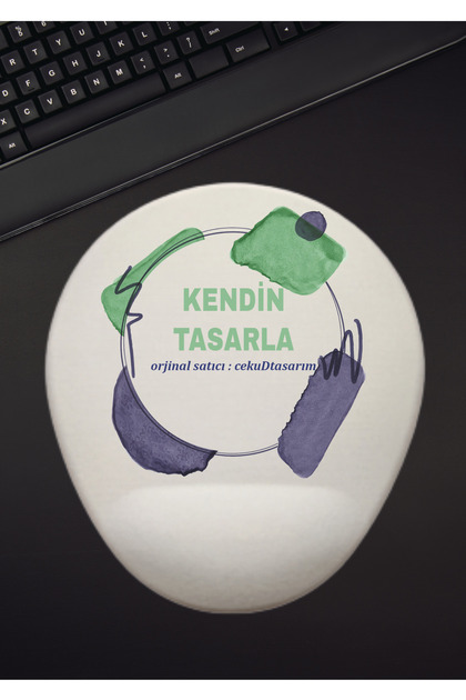 Kişiye Özel Kol Destekli Oval Mouse Pad – Ergonomik ve Konforlu Tasarım