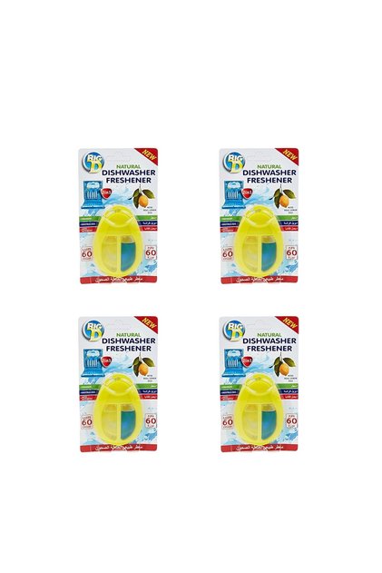 Big D Natural Dishwasher Freshener with Lemon Oil – Pack of 4