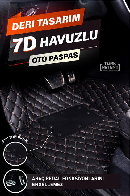 RENAULT FLUENCE (2010-2016) UYUMLU DERİ 7D HAVUZLU TAM SET OTO PASPAS .4