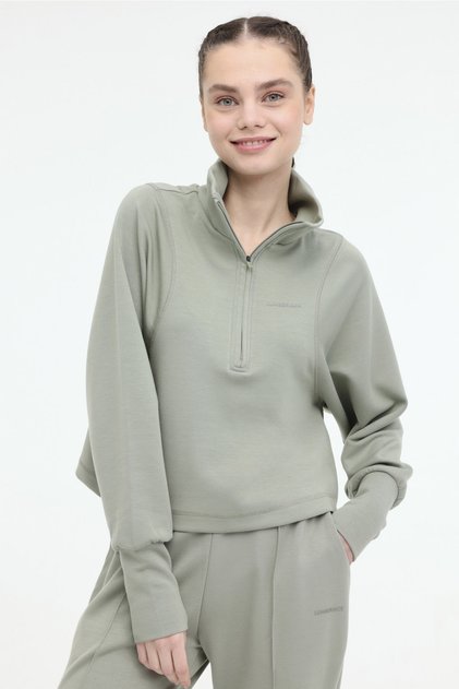 WL FANCY 16MD1001 4FX PASTEL HAKI Kadın Sweatshirt