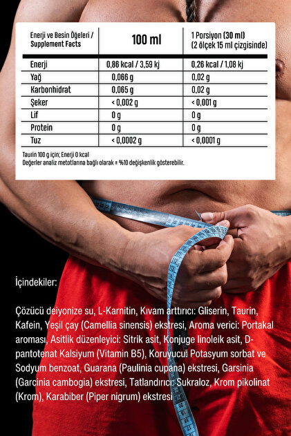 anocin L-carnitine Complex,(L karnitin CLA+Taurin,Kafein,Yeşil çay,b5,Guarana,garsiniya,karabiber,krom) AFS