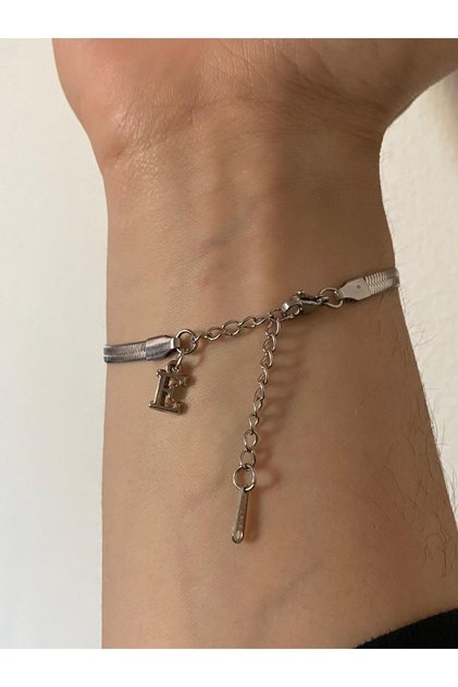 E Harfli 316l Çelik Italyan Bileklik Kararmaz