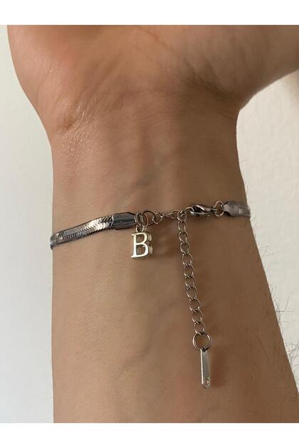 Letter B 316L Steel Italian Bracelet Does Not Tarnish