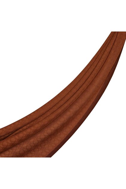 İpekevi Dört Mevsim Monogram Desen Şal 04356-Kiremit