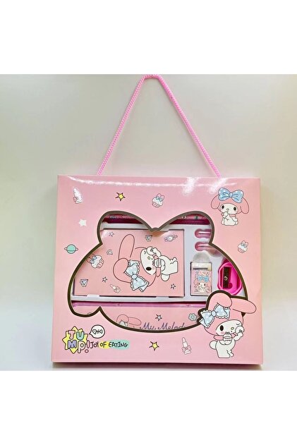 MJ TOYS Sanrio Kuromi Hello Kitty 8 Parça Kırtasiye Seti Okul seti