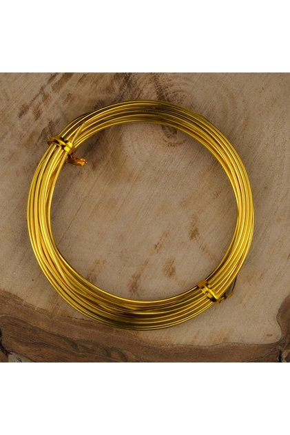 Dark Gold Color Enamel Covered Copper Wire 1.5 mm Jewelry Crown Flower Hobby Design Handcrafted Experiment Wire