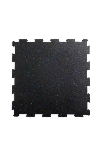 10MM Black & Blue Rubber Heavy-Duty Floor Exercise Mat , Interlocking Floor Tiles (1 Squared Meter)