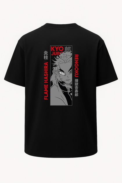 nirvoda Oversize Itachi Uchiha Naruto Baskılı Unisex Tişört Siyah