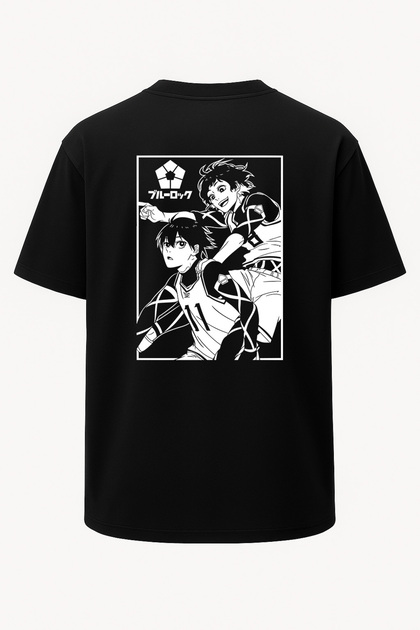Oversize Bachira and Isagi Blue Lock Printed Unisex T-Shirt
