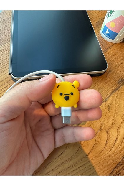 Sevimli Figürlü Slikon Kablo Ucu Koruyucular Typc Lightning Micro Usb